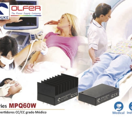 Convertidores para aplicaciones médicas 2xMOPP (60W) Mean Well Series MPQ60W