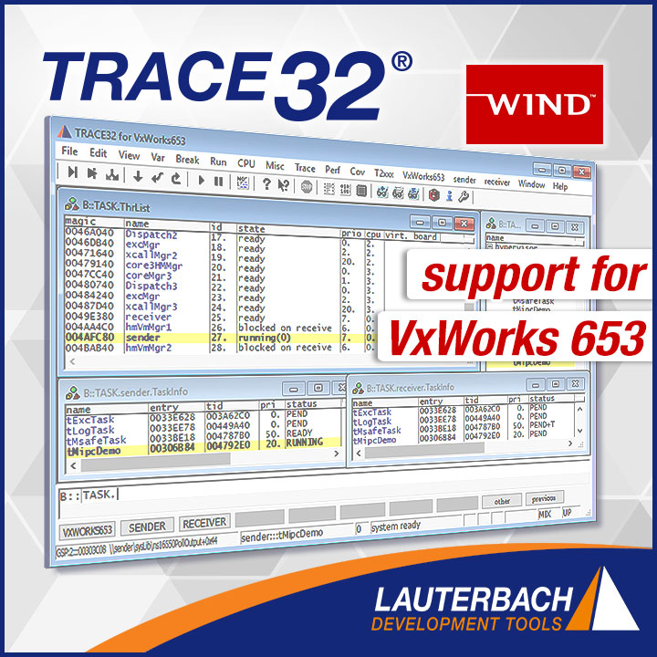 trace32 provides jtag debug support for vxworks 653