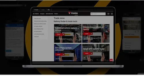 web del buscador de baterías GS Yuasa
