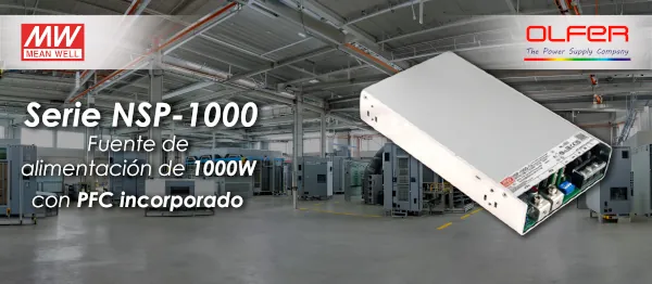 MEAN WELL amplía la serie NSP con la nueva fuente de alimentación industrial NSP-1000 de 1000W