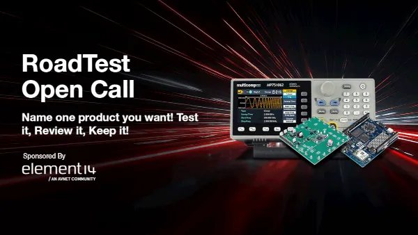 element14 busca ingenieros para probar productos con RoadTest