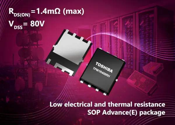 MOSFET de potencia Toshiba de canal N de 1,4 mΩ y 80 V